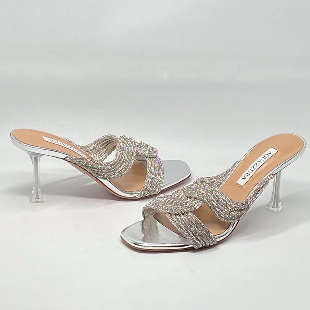 Aquazzura Gatsby Embellished Mules size 38 - Picture 12 of 16